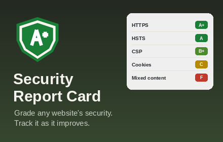 Security Report Card Chrome Extension